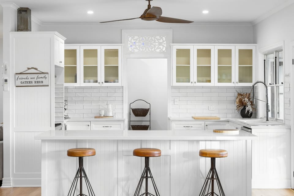The fully equipped kitchen makes entertaining and holiday cooking effortless