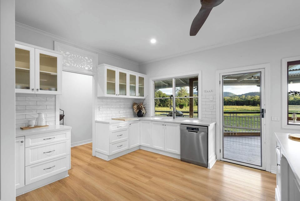 Enjoy effortless indoor outdoor entertaining from the open kitchen design
