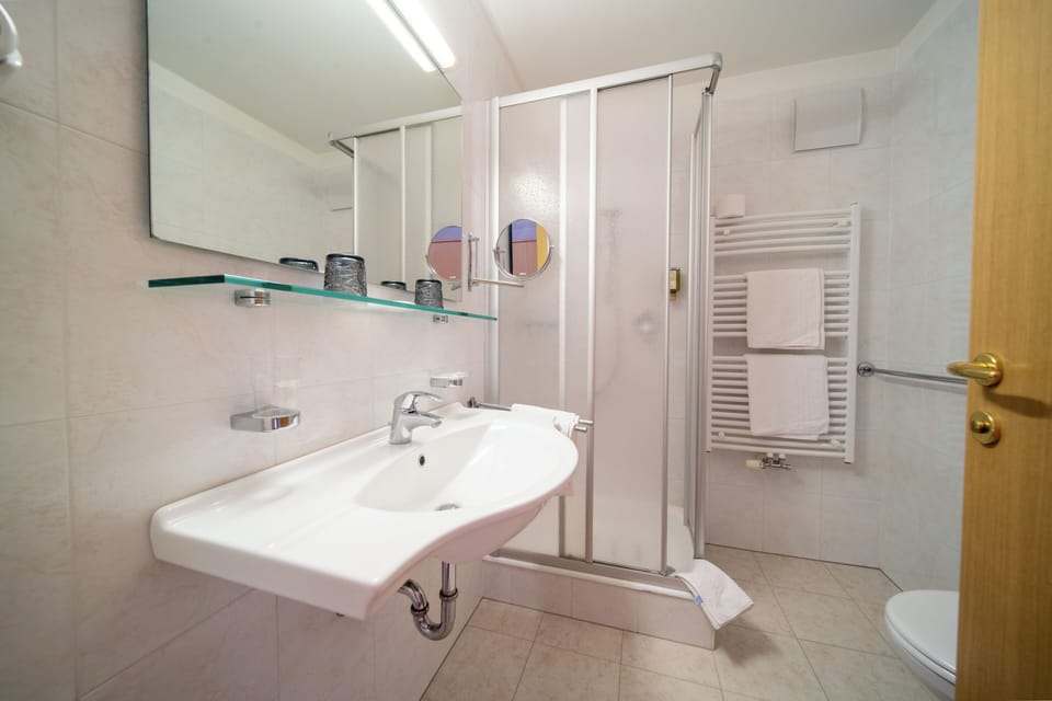 Hair dryer, bathrobes, bidet, towels