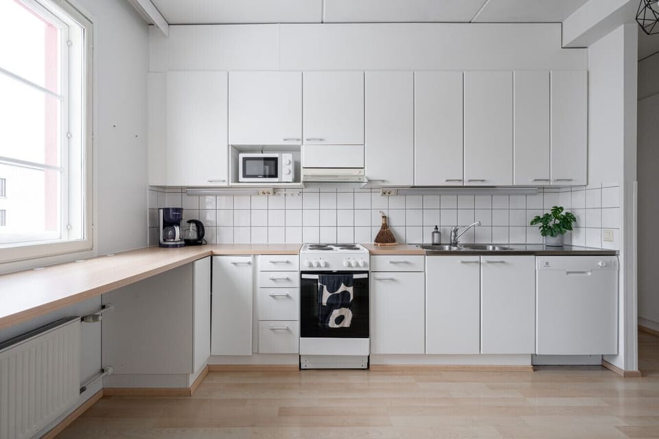 You’ll find everything you need for a home-cooked meal, including a dishwasher, microwave, and modern coffee-making facilities.