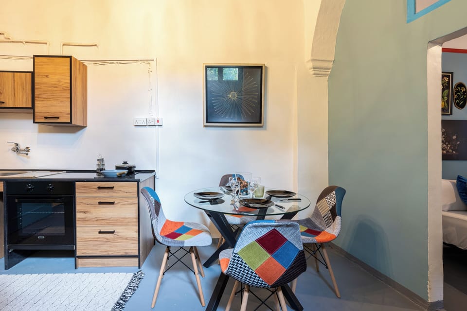 House, City View, Garden Area | Private kitchen | Coffee/tea maker, full-size fridge, oven, stovetop