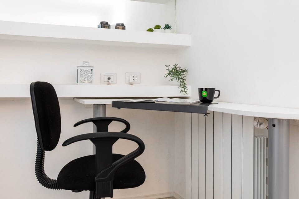 Furniture, Desk, Electronic Device, Interior Design, Table, Computer Desk, Shelving