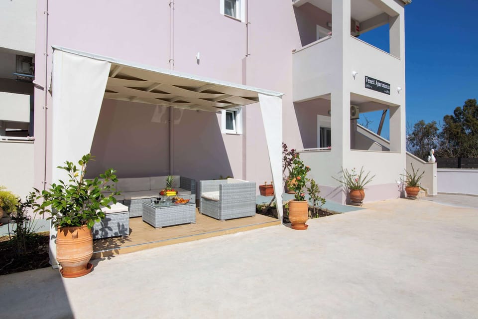Exterior of the property - Shared exterior patio at the premises