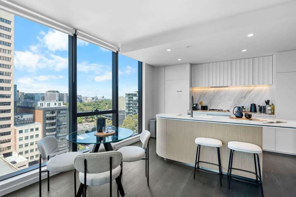 Open-plan living with a seamless blend of kitchen and dining, creating a spacious and inviting atmosphere.