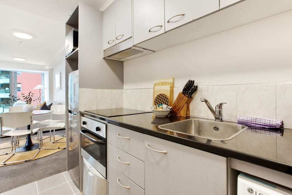 You can choose to cook in the apartment or walk to one of the close restaurants.