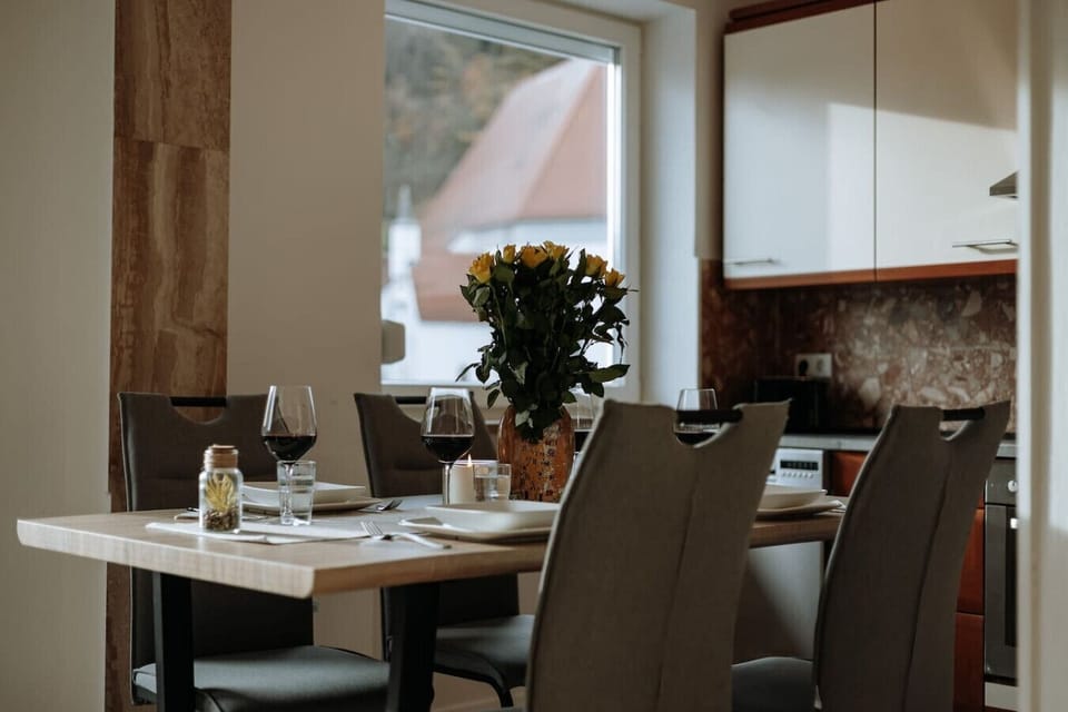 The dining area.