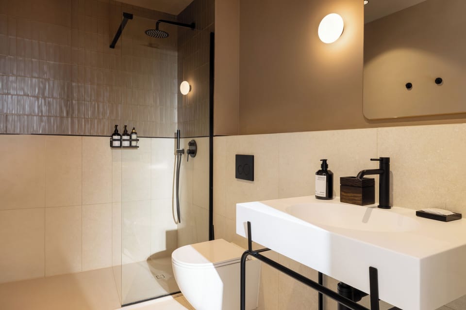 Designer toiletries, hair dryer