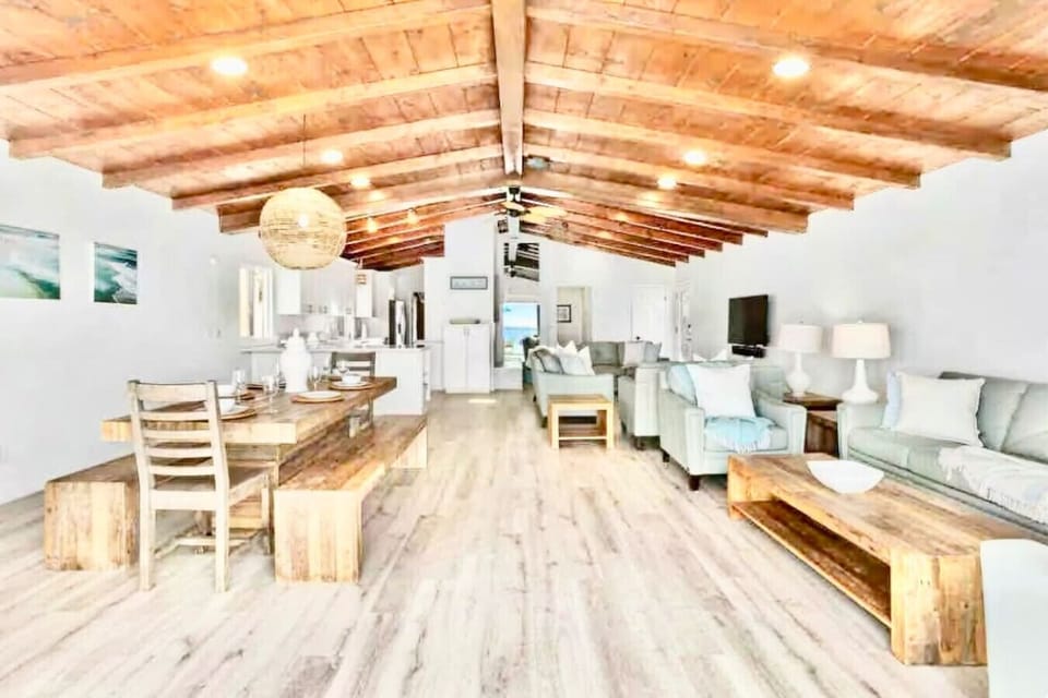 `Oceanfront beach house in Oceanside, California with no street or sidewalk between the home and the sand. Wake up directly on the beach and enjoy one of the most desirable beachfront vacation rentals in Southern California.`