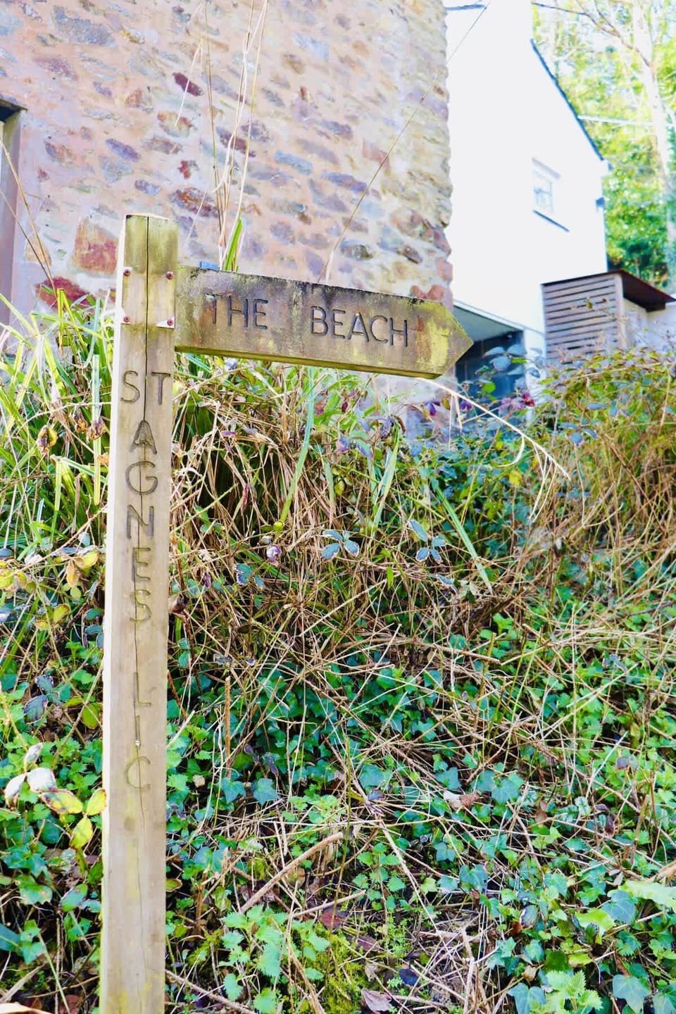 'The Beach' Sign - Stippy Stappy Path