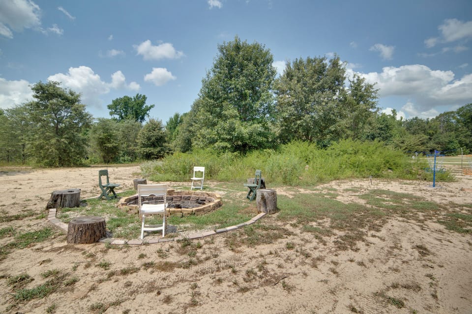 Shared Outdoor Space | Fire Pit | 60-Acre Property | Outdoor Games | Playset