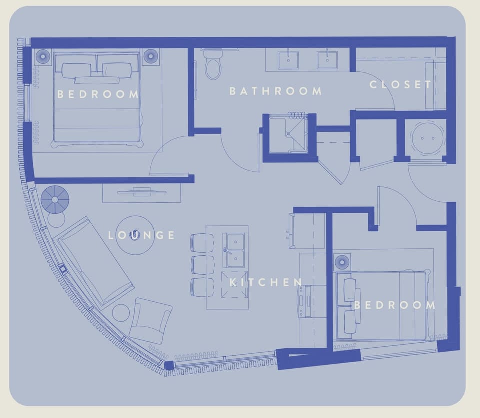 Your unit’s layout or design may vary slightly from what is shown, but it will maintain the same aesthetic and include all the amenities depicted for a seamless and enjoyable stay.