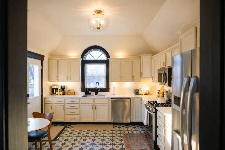 Large fully stocked kitchen 