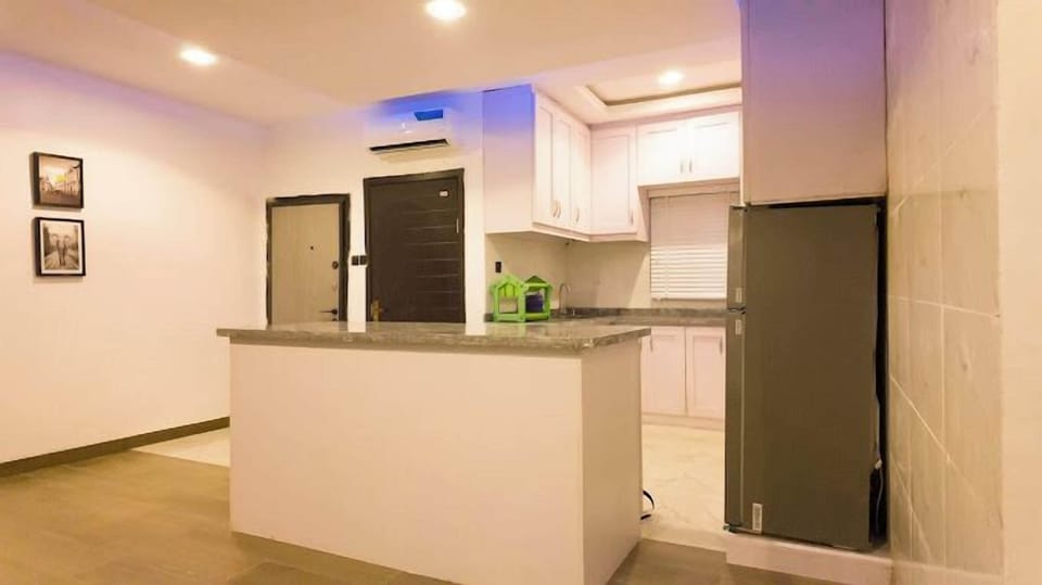 Economy Apartment, Balcony, City View | Private kitchen | Fridge, microwave, oven, stovetop