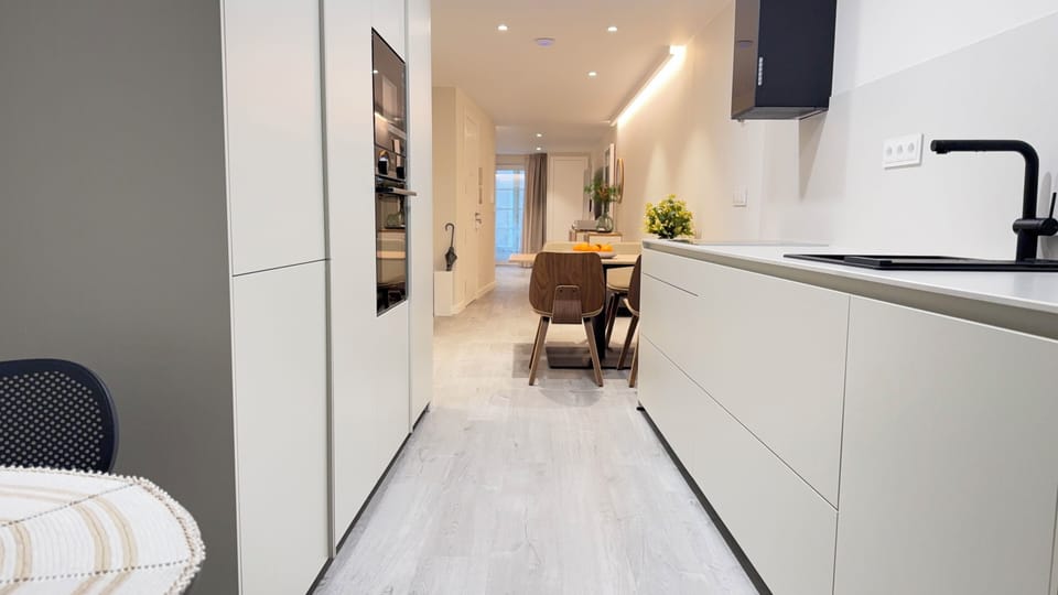 Luxury Apartment, 1 Bedroom | Private kitchen | Toaster, coffee grinder, griddle, mixer