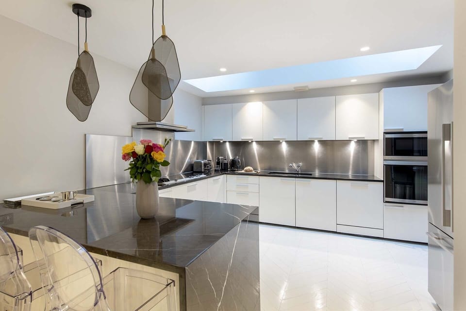 Large modern kitchen is a dream for cooking at home.