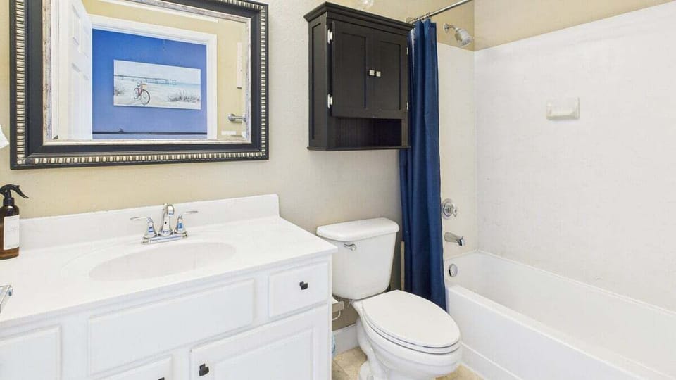 Master bathroom with shower and tub combo
