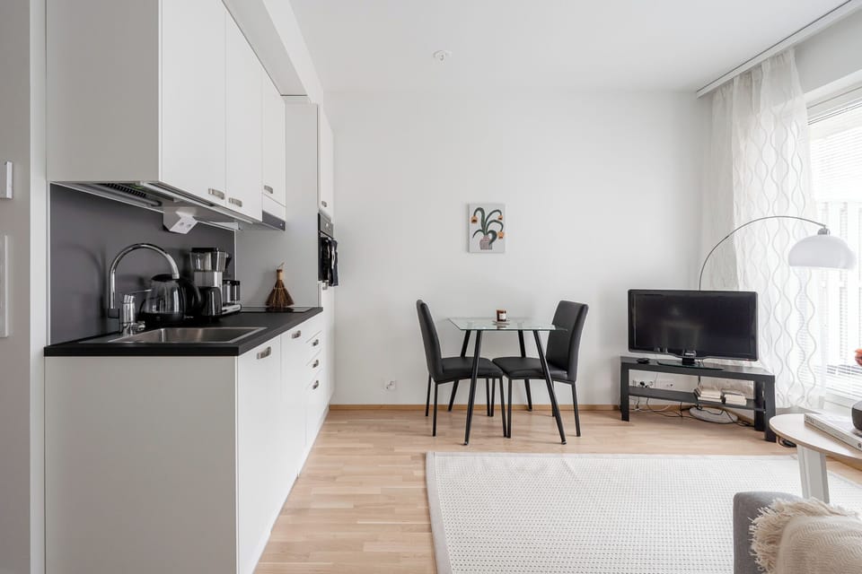 Basic Apartment, Courtyard View | Living area | 50-inch TV with cable channels
