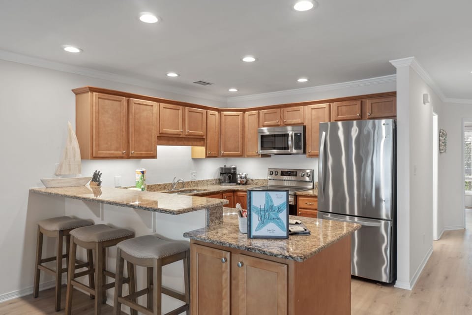 Fully functioning kitchen with modern appliances