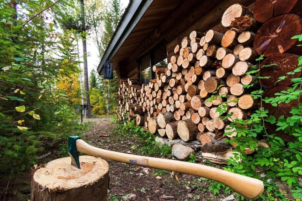 get some exercise by splitting some firewood