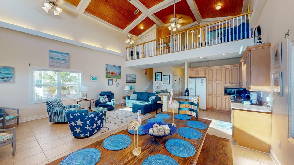 House, Multiple Beds, Pool Access, Partial Ocean View (Shore Vue) | Living area | 65-inch flat-screen TV with digital channels