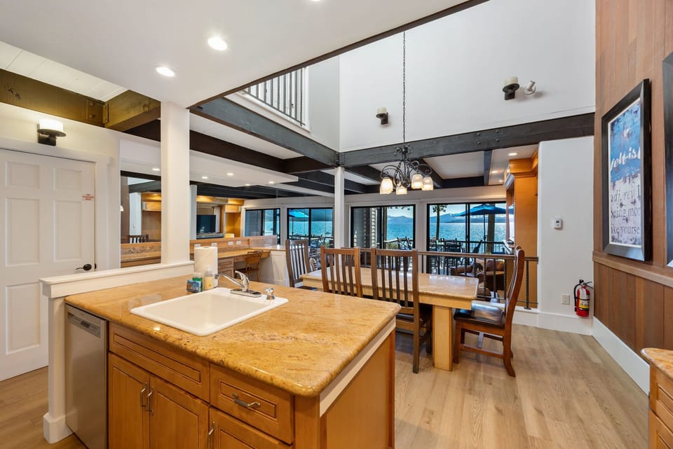 Open floor plan with hardwood floors and cozy living spaces.