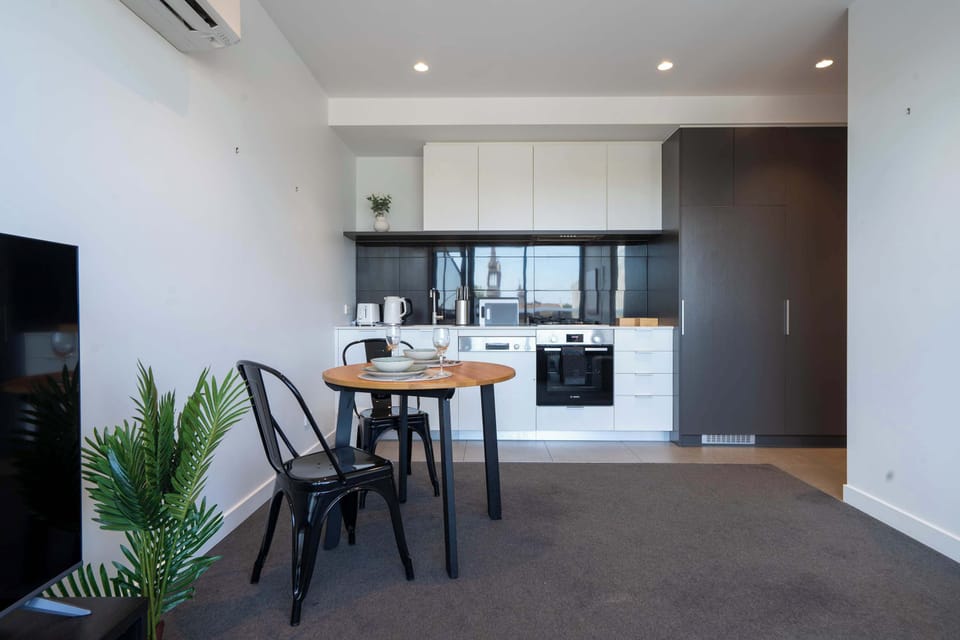 Dinning area and the fully-equipped kitchen