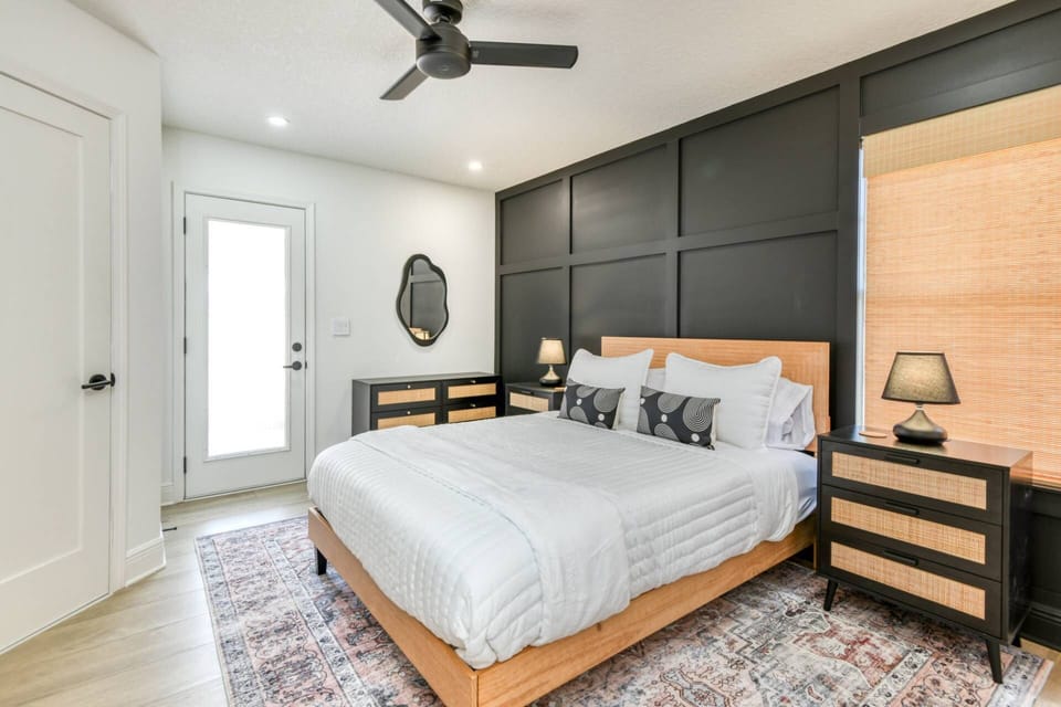 Your getaway will be enhanced by the beauty and comfort of this queen suite bedroom.