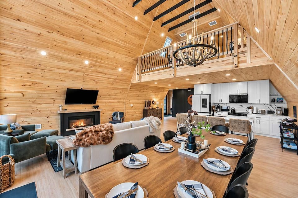 Spacious dining area ideal for large group gatherings and shared meals