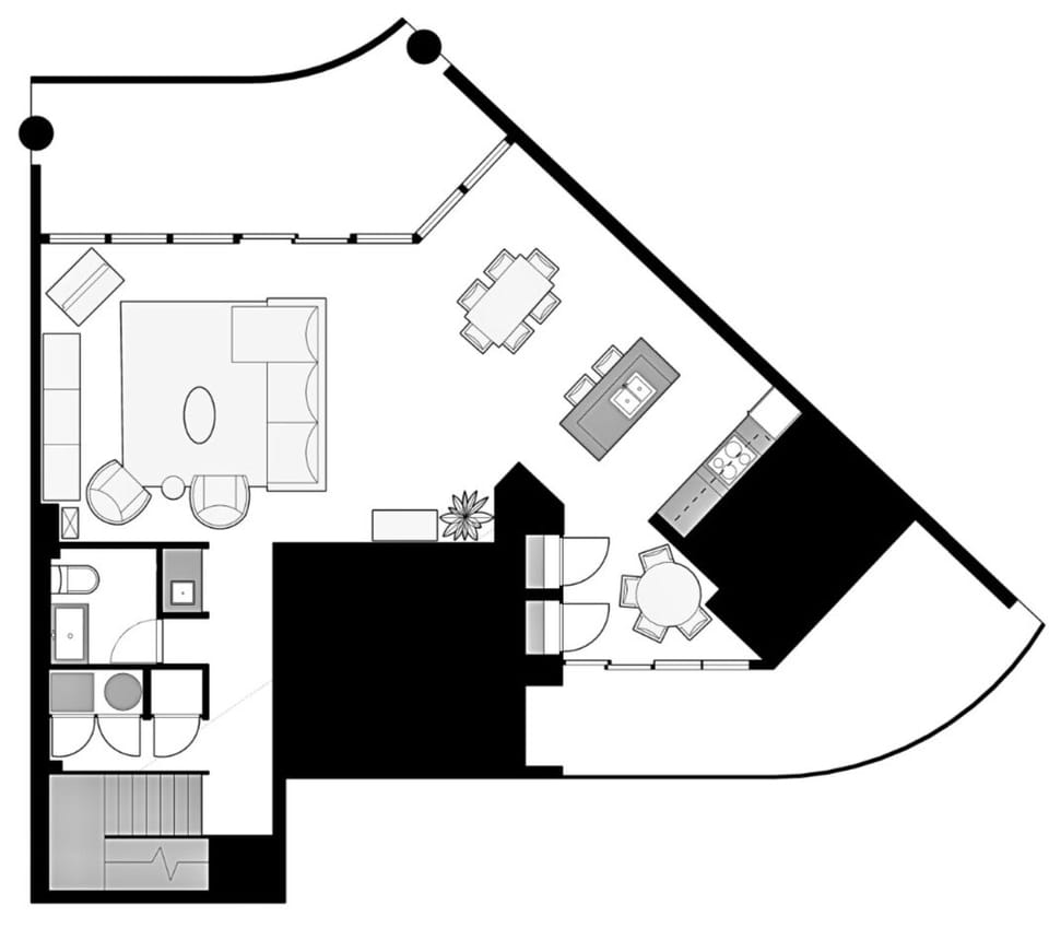 Upstairs Living Area Layout