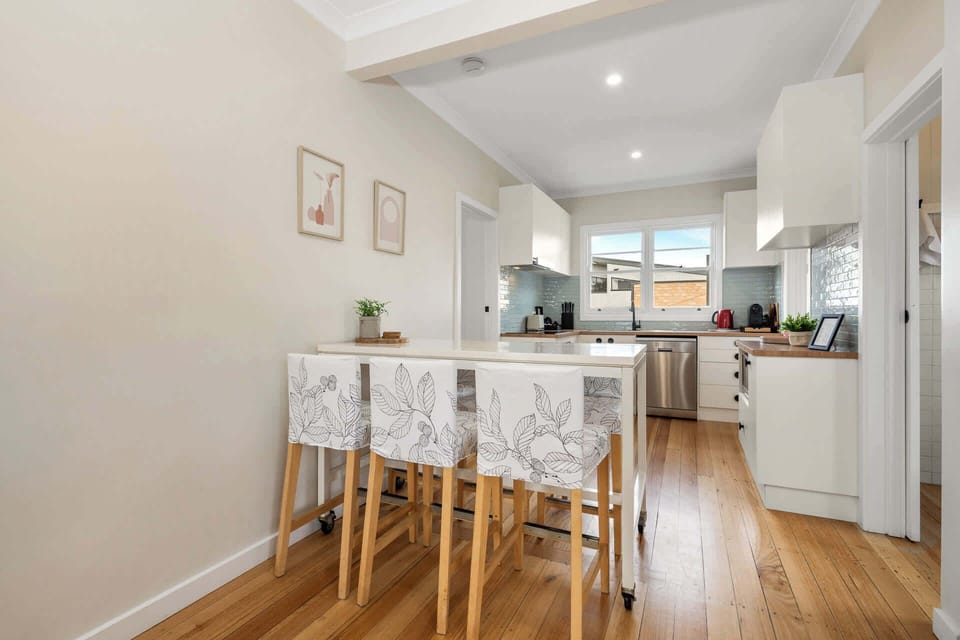 Open plan dining accommodating up to six guests.