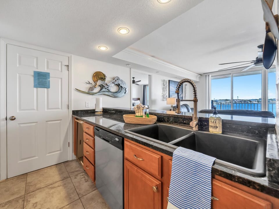 Cook with stunning water views streaming through your kitchen windows, creating the perfect backdrop for memorable meals.