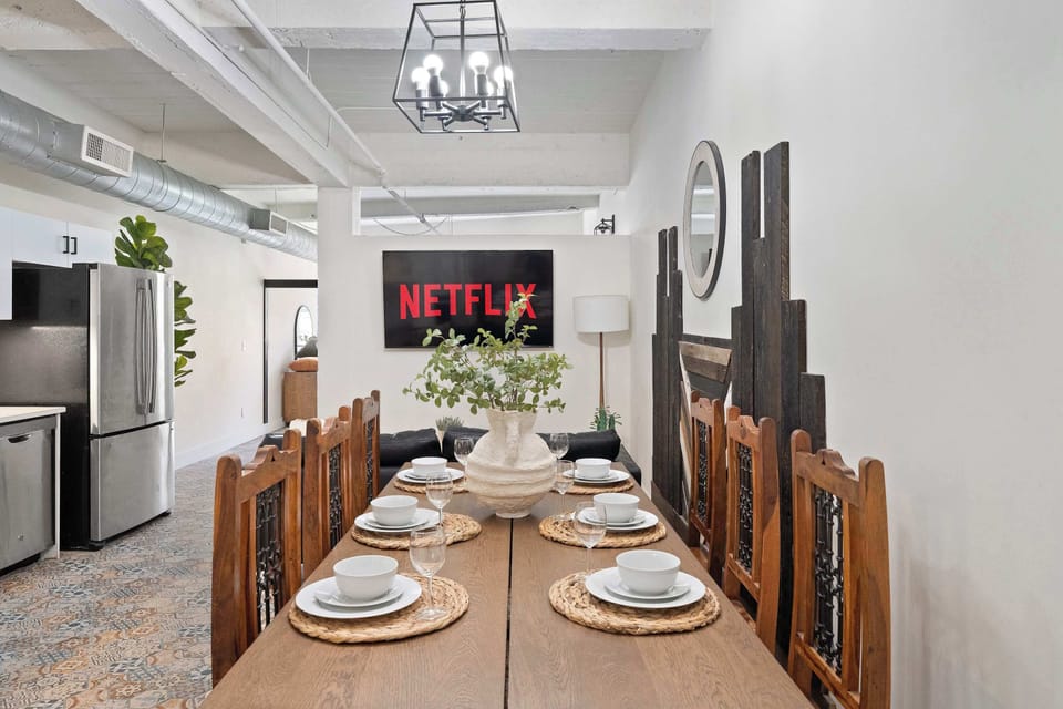 Open dining and kitchen layout for easy entertaining