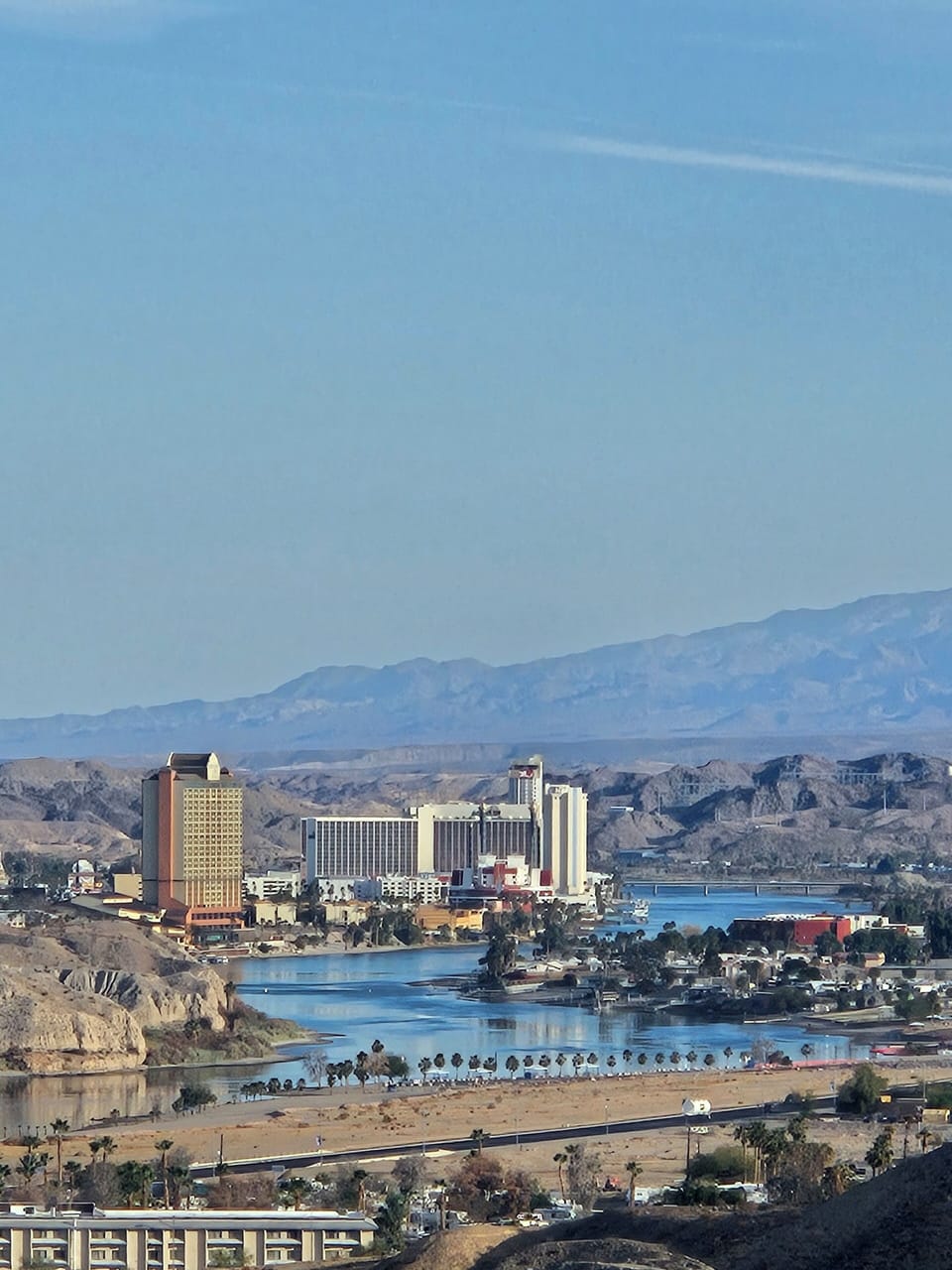 View of Colorado River and Casino row within 2 min walk from your door.