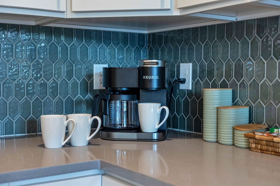 Coffee cornerYour personal coffee corner equipped with a Keurig Duo
