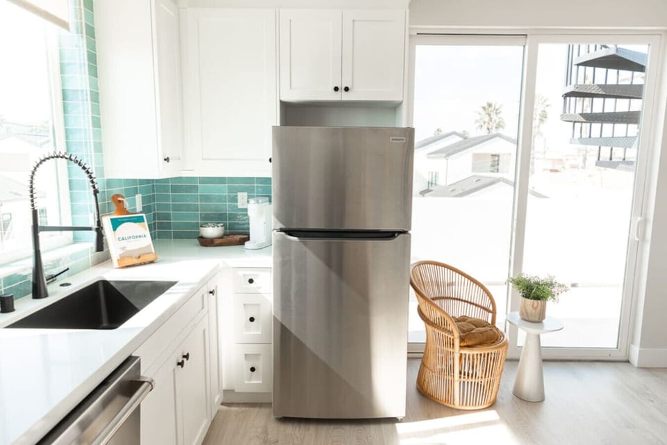 Bright and airy kitchen with stainless steel appliances