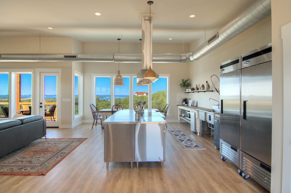 Main Floor open concept living with lake views form every vantage point!