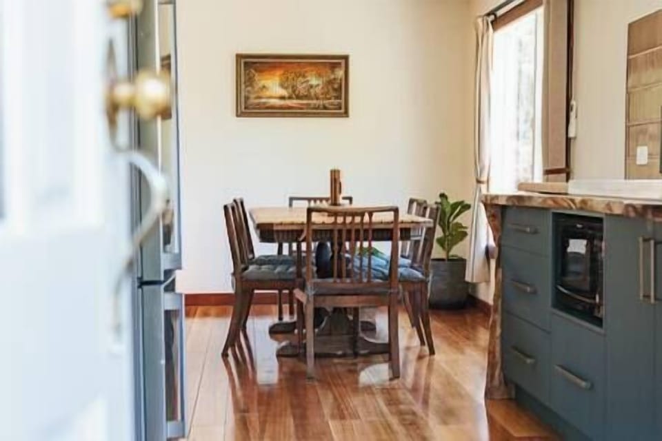 The galley kitchen at dining table at Fern Mt Field