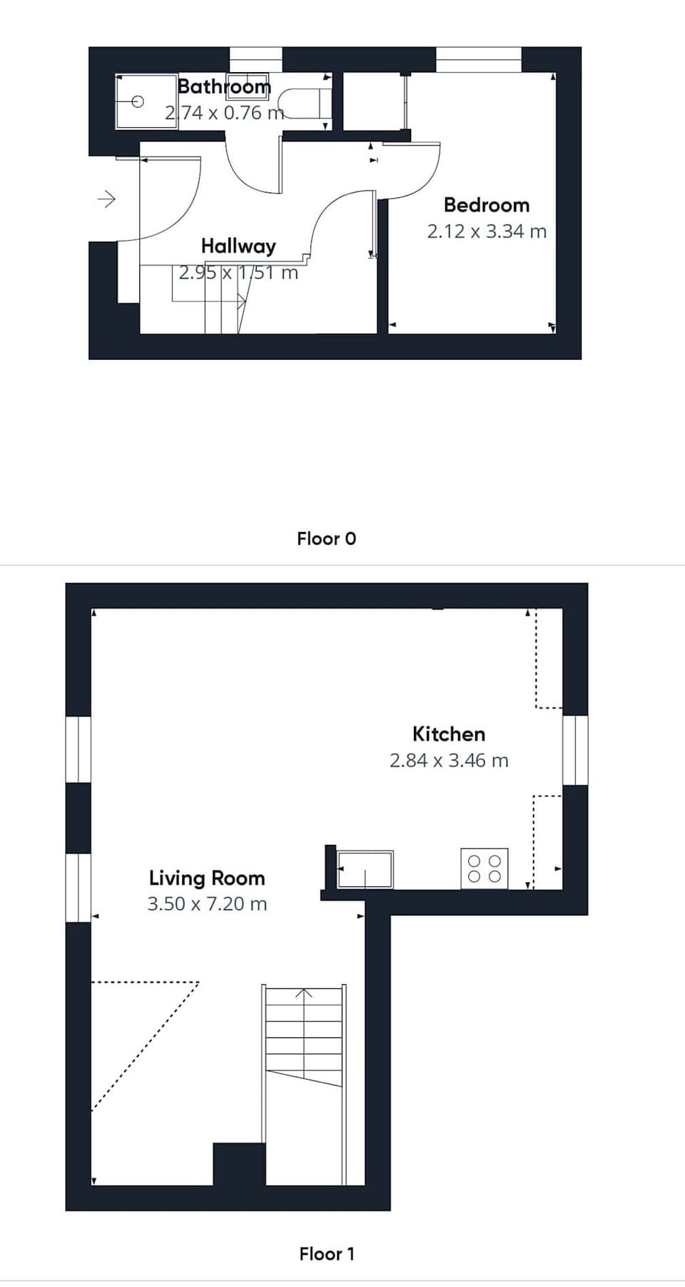 House | 1 bedroom, desk