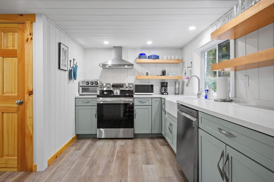Kitchen. Lots of cooking tool for the inclined.