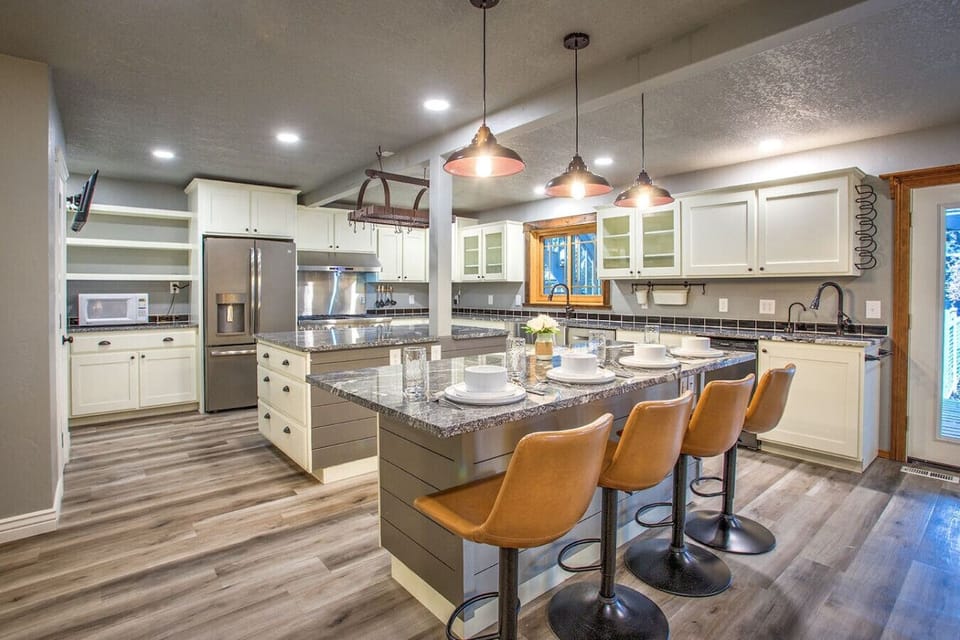 Huge shared dining area.
