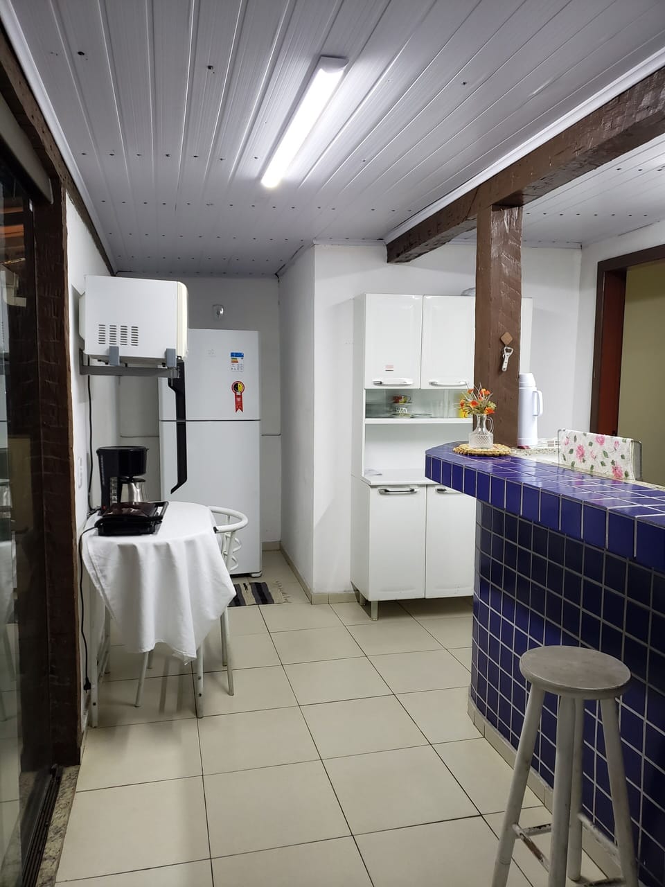 Family Apartment | Private kitchen | Fridge, microwave, oven, stovetop