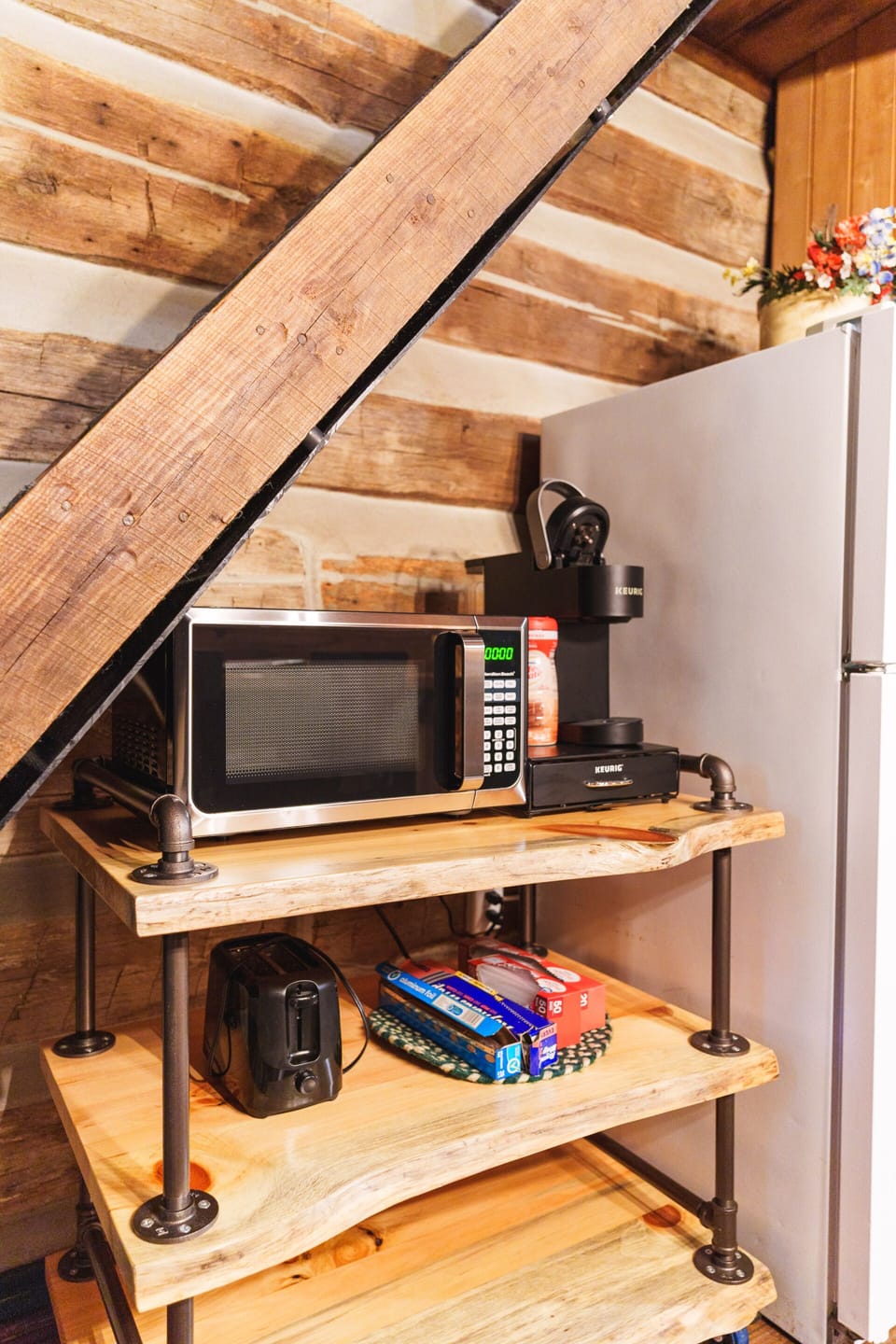 Coffee cart with Keurig pods provided