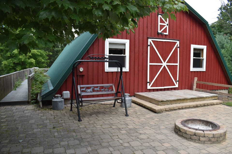 Patio with firepit, unlimited wood provided
