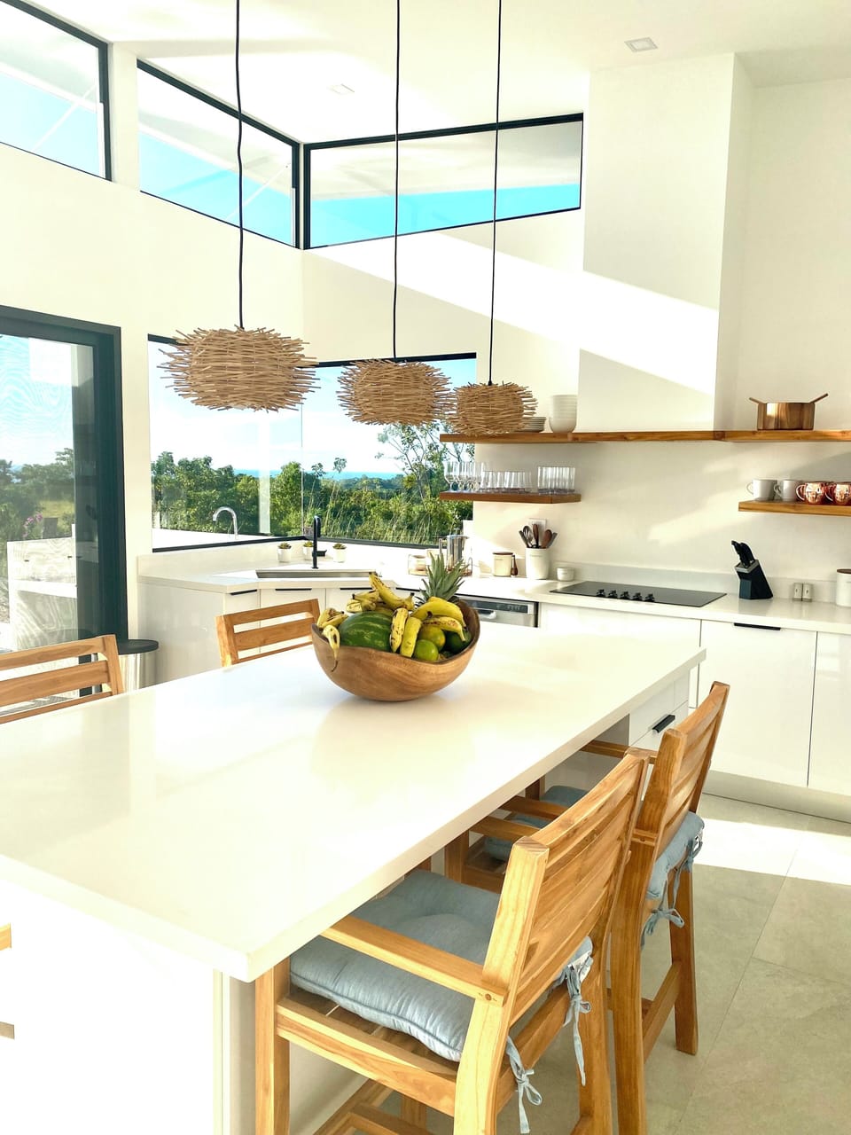 Full kitchen and eating area designed to face the view!  Everything you need!
