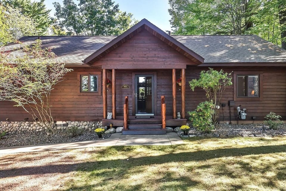 Home has a view of a lake from every bedroom.