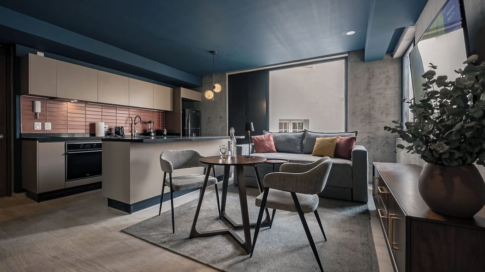 Luxury Apartment, Balcony, City View | Private kitchen | Espresso maker, coffee/tea maker, electric kettle, toaster