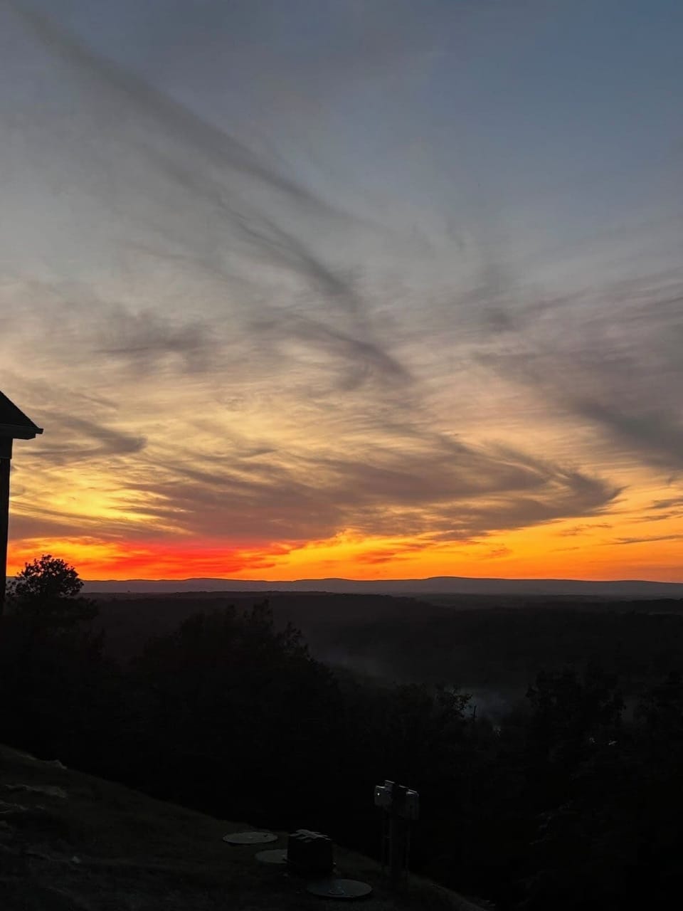 Sunset view of the overlooking the shenandoah river.