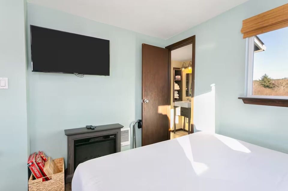 Comfortable bedroom with clean lines and a calm feel