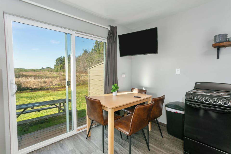Sunny dining nook perfect for meals, work, or relaxing