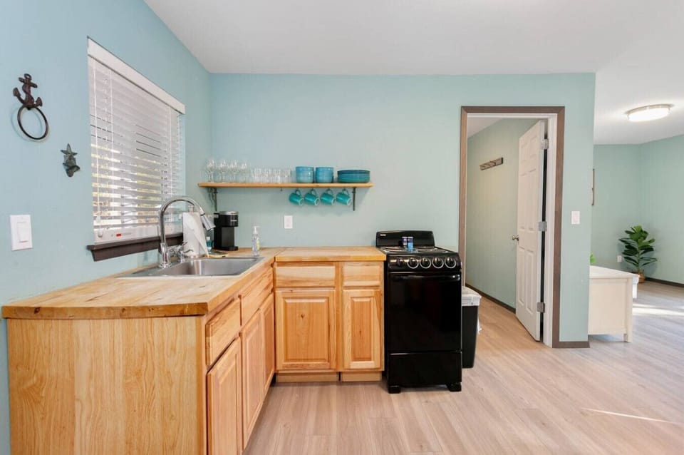 Bright kitchen with a cheerful vibe and everything you need